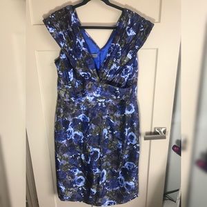 Navy blue dress just below the knee length. NWOT